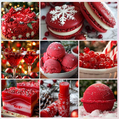 Colorant alimentar - Colorant alimentar lichid, Colorant alimentar foarte concentrat, Coloranți alimentari lichizi pentru copt, Decorare tort, Fursecuri, Macarons, Ouă de Paște, Aluat - 3 × 30ml (Roșu de Crăciun)