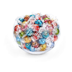 Schokoladenmischung LINDOR | 1371 g | Ca. 109 Kugeln: Klassische Mischung für Milchschokoladenkugeln und LINDOR | Ca. 80 Schokokugeln (Milch, Weiß, Zartbitter 60 %, Haselnuss) | Großpackung, 1 kg