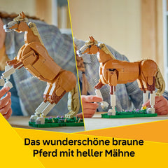LEGO Creator 3in1 Prächtiges Ross - Pferde Spielzeug - Baue eine Bären- oder Hirschfigur - Geschenk zum Geburtstag für Mädchen und Jungen ab 9 Jahren - 31166