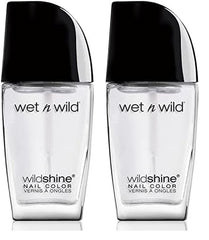 Wet n Wild Wild Shine Nagellack, frei von Formaldehyd, Toluol und Phthalaten, lang anhaltende, schnell trocknende Formel, Tickled Pink (2er-Pack)