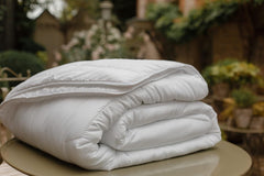 Steppdecke 140 x 200 cm | Bio-Baumwolle und Merinowolle | Warm, maschinenwaschbar bei 30 °C. Bettdecken und Steppdecken von Naty Shop