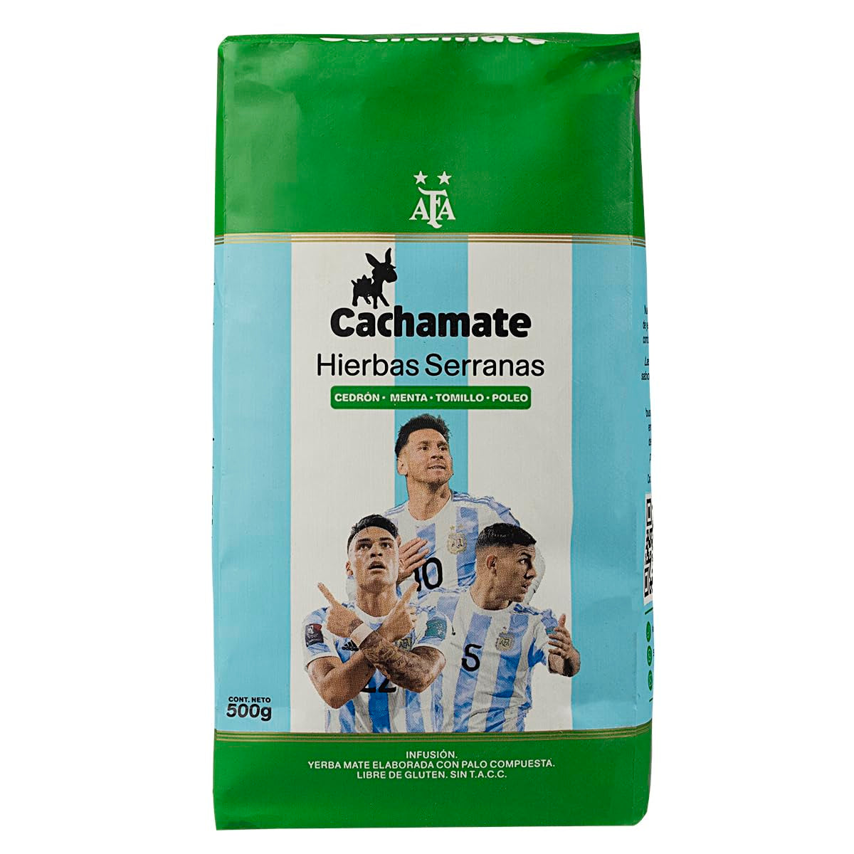 CACHAMATE Mundial Suave 500G | Ediție specială fotbal | Yerba Mate argentinian | 12 luni de maturare naturală | Proprietăți antioxidante și diuretice