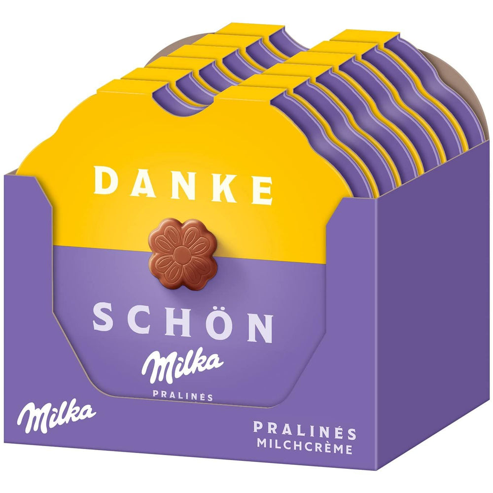 Praline Milka Kleines Dankeschön – Alpenmilchschokolade mit feiner Milchcremefüllung – 12 x 44g