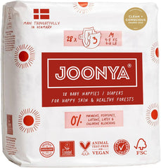 Babywindeln, Größe 3M (4-8 kg) – 1 Beutel mit 28 Stück – Keine Schadstoffe, umweltfreundlich, sehr saugfähig, für den Nachtgebrauch geeignet, ultradünn und weich – Hergestellt in Dänemark