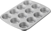 Wilton 03-3118 Cupcake-/Muffin-Backform, Rezept rechts, Antihaft, 12 Vertiefungen, Grau Formen und Backbleche Naty Shop