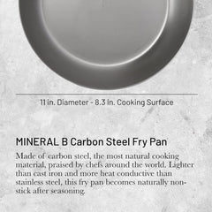 MINERAL B PRO Bratpfanne aus Stahl. Töpfe und Pfannen von Naty Shop