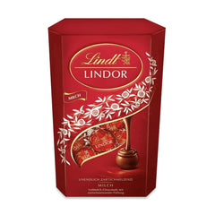 Lindt-Schokolade | Milchschokoladentüte LINDOR | 500g | 38 Milchschokoladenkugeln mit zartschmelzender Füllung | Schokoladengeschenk