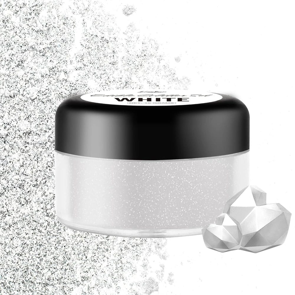 Glitter comestibil, 10 grame, diverse culori Glitter Naty Shop Alb