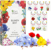 Blumensamen für Garten und Balkon: 10 Sorten Premium-Blumensamen als Pflanzensamen-Set - Balkonblumensamen - Wildblumensamen für Balkon und Garten von OwnGrown