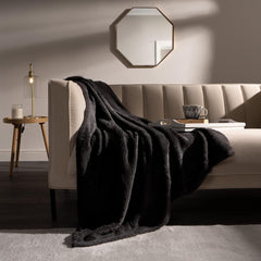 Brentford's Teddy-Fleece-Decke, große Bettdecke, Plüsch, superweich, warm, für Sofa, Bett, Tagesdecke, Schwarz – 150 x 200 cm. Betten und Decken. Besuchen Sie den Brentfords-Store