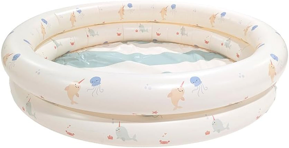 Miniland – Aufblasbares Babybecken 100 cm, kompaktes und sicheres rundes Babybecken