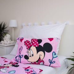 Disney-Bettwäsche, Minnie Mouse Pink Baby, Bettwäsche aus 100 % Baumwolle mit Reißverschluss – Kids Naty Shop