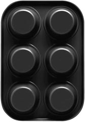, Form 6 Muffins 18,5x27cm, schwarz Formen und Bleche zum Backen Naty Shop