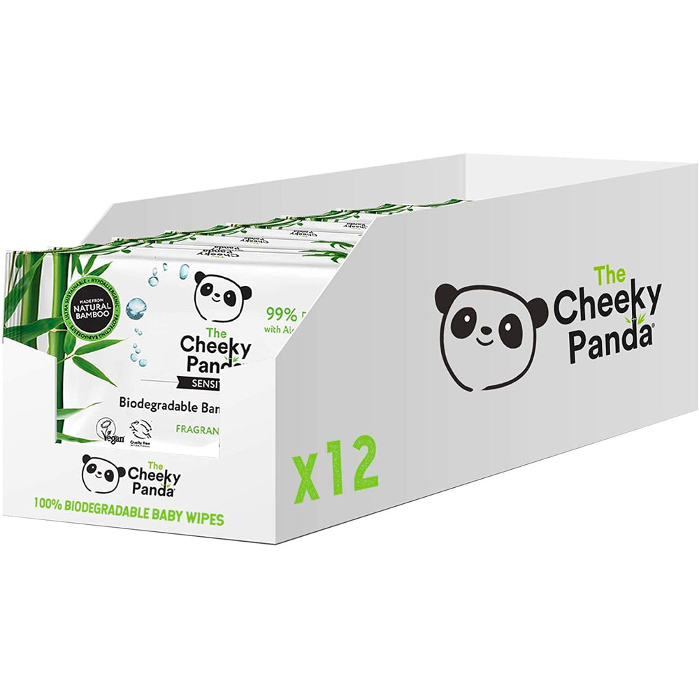Cheeky Panda Baby Bambus Feuchttücher | 720 Öko-Tücher | Zarte und weiche Essential-Produkte für Neugeborene