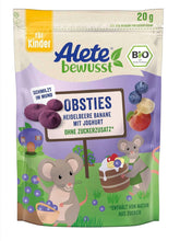 Andere Bewusst Obsties, Blaubeere und Banane mit Joghurt, ab 3 Jahren, gefriergetrocknete Bio-Fruchtchips, 20 Gramm Mutter und Kind Naty Shop
