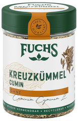 Fuchs Gewürze - Kreuzkümmel ganz - orientalisch-nussige Note für Falafel und Linsengerichte - natürliche Zutaten - 60 g in wiederverwendbarer, recyclebarer Dose