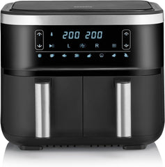 SEVERIN Doppel-Heißluftfritteuse mit Garraum 2 X 3,8 L, 8 Automatikprogramme Haushaltsgeräte Naty Shop 2 X 3,8 Liter Garkorb (Parallelnutzung) / 8 Automatik-Programme