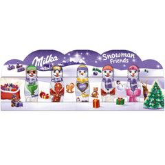 Milka Snowman Friends Alpenmilch – Mini-Schneemänner aus feiner Alpenmilch-Schokolade – 5 x 15g