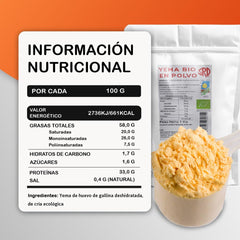 Serman Nutricion Bio Eigelbpulver – glutenfrei, laktosefrei