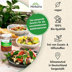 Herbaria Wilde Hilde bio 100g M-Dose-fertige Bio-Gewürzmischung - Salatgewürz für ausgefeilte Salate - mit erlesenen Zutaten - in nachhaltiger Aromaschutz-Dose