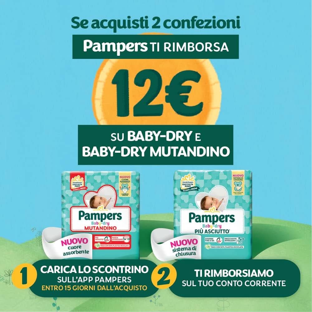 Pampers Baby Dry Junior, 176 scutece, mărimea 5 (11-25 kg) Mama si Copilul Naty Shop