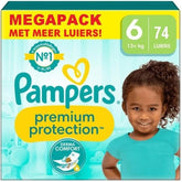 Pampers Premium Protection Größe 6, 74 Windeln, 13 kg+, Nr. 1 für Komfort und Schutz für empfindliche Haut