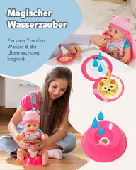 BABY Born Emma - Păpușă de 43 cm înălțime - 10 funcții Inclusiv accesorii și rochiță - Funcționează complet fără baterii - Potrivit pentru copii cu vârsta de 3 ani și peste Papusi Naty Shop