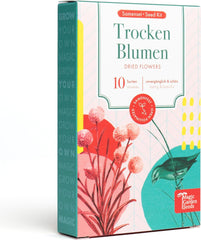 Trockenblumen – 10 Sorten frei bestäubter Blumen – ewig und schön – Samenset für Anfänger, als kleines Geschenk oder für den persönlichen Gebrauch