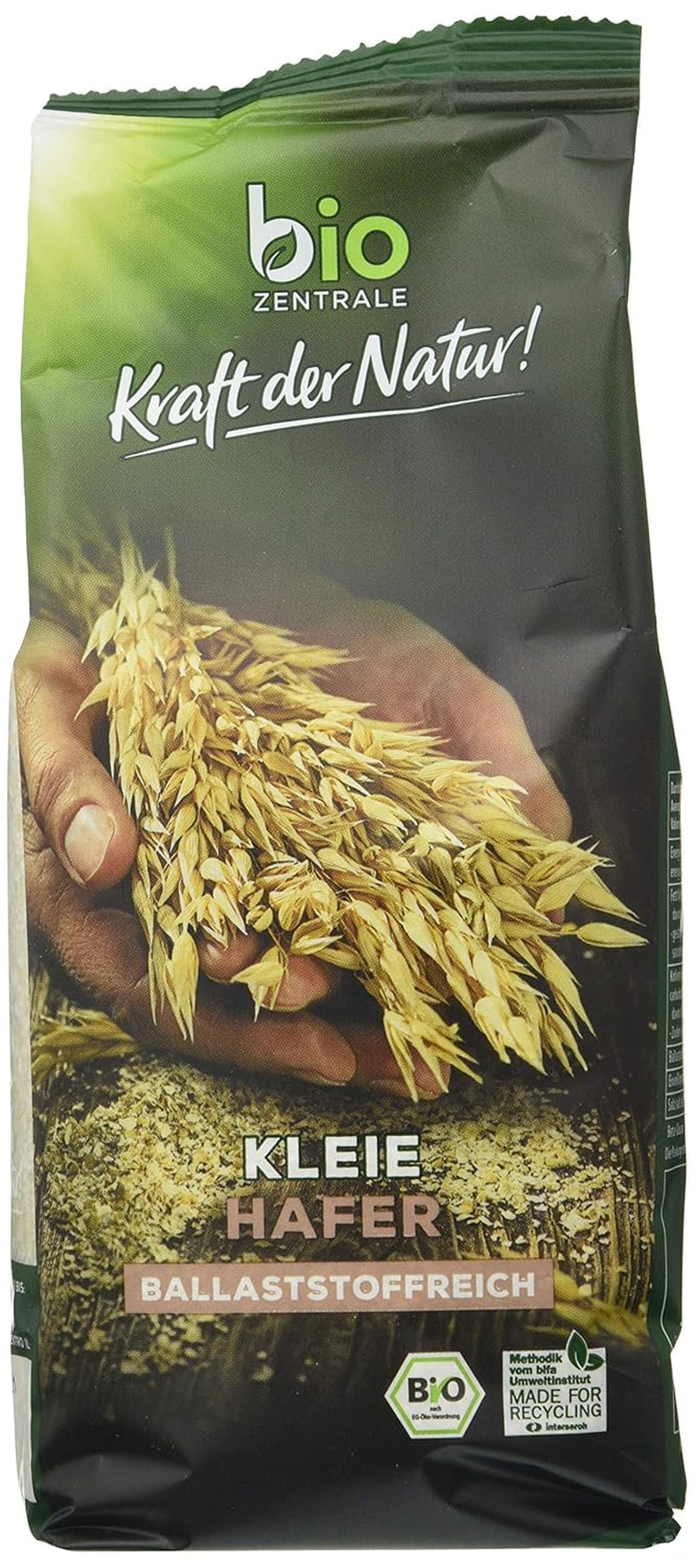 Biozentrale Bio Haferkleie 1Kg | Vorteilspack | Ballaststoffreiche Proteinquelle | Von Natur Aus Vegan | Aus EU Landwirtschaft | Zuckerarm Cereale Naty Shop 500 G (3Er Pack)