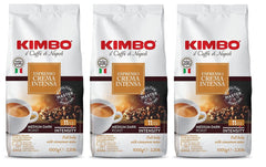 3x Boabe de Cafea Espresso Crema Intensa, Prăjire Medie Întunecată, Boabe Întregi de Cafea, Pungă de 1 kg, Cafea din Napoli