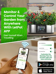 LPH-Max Hydroponic Grow System Kit, 21 Kapseln, App und WLAN, automatisch gesteuert, Smart Indoor Garden mit 36 W LED-Licht, automatisches Tropfbewässerungsset, selbstverwaltete Pflege