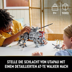 LEGO Star Wars At-Te Walker Mobiles Spielzeugmodell-Minifigurenset mit 3 Clone Troopers, Battle Droids und Dwarf Spider Droid 75337 Building Sets Besuchen Sie den LEGO-Store