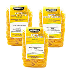 - Pasta di Mais Giallo Biologica Italiana Gluten Free, Formato Penne – glutenfreie Pasta, 100 % Farina di Mais Giallo Bio, vegan, 3 Packungen von 350 g