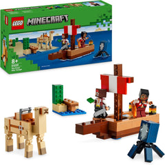 LEGO Minecraft: Die Piratenschiff-Reise, Tintenfisch und Kamel, Piratenfigur, Spielzeugschiff, Rollenspiel, Geschenk für Jungen und Mädchen ab 8 Jahren, 21259 Bausätze Besuche den LEGO-Store Standardtitel