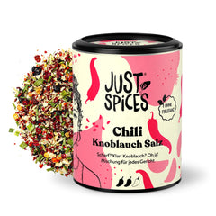 Just Spices Chili Garlic Salt I Gewürzmix, der zu allen Gerichten schmeckt I Gewürzdose, 55 g