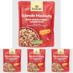 Schnelle Mischung aus rotem Quinoa, Bulgur, Langkornreis, 250 g
