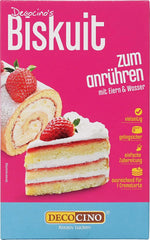DECOCINO Biscuit Backmischung (250 G) – Einfache Zubereitung – Gelingsicher – Zum Backen Von Luftigen Biskuitböden, Creme-Torten, Biskuitrollen Uvm. Naty Shop Standardtitel