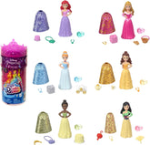 DISNEY PRINZESSIN Color Reveal-Puppen - 6 Überraschungen, Wasseraktiviert, Zubehör, für Kinder ab 3 Jahren, Arielle, Tiana, Mulan, Cinderella, Belle, Aurora, HPX39