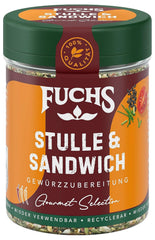 Fuchs Gewürze - Stulle & Sandwich Gewürze - knuspriges Butterbrot Topping mit Pyramidenflocken und getoasteten Zwiebeln - aus natürlichen Zutaten - 50 g in wiederverwendbarer, recyclebarer Dose