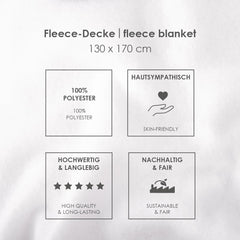 Herding Wednesday Fleecedecke, ca. 130X170 cm, 100 % Polyester, schwarz Betten und Decken Besuchen Sie den Herding-Store