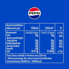 Pepsi Cola, Original, Set 6 x 1,25 Liter Alkoholfreie Getränke Naty Shop