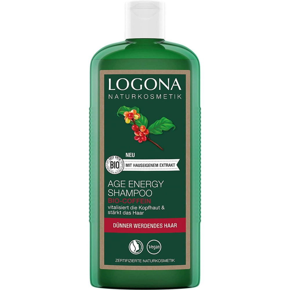 LOGONA Naturkosmetik, Shampoo, Bio-Koffein, vegane Formel, 250 ml Dusche und Bad Naty Shop 250 ml