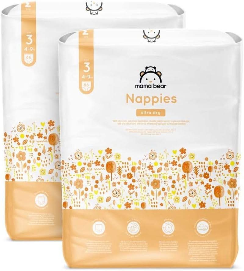 Scutece Mama Bear Ultra Dry, diverse marimi si cantitati Mama si Copilul Naty Shop 3 (4-9 Kg) Pachet lunar