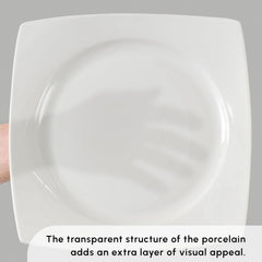 Set de veselă Karaca Jamie White pentru 12 persoane, 52 de piese - Veselă elegantă din porțelan pentru 12 persoane | Include farfurii, căni, boluri |