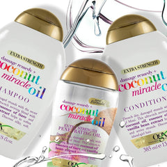 OGX Coconut Miracle Oil Conditioner, Balsam hidratant pentru îngrijirea părului cu ulei de nucă de cocos, 385 ml Ingrijire par OGX