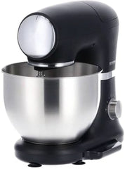 SEVERIN Küchenmaschine Mit Waage, Große Knetmaschine Für Bis Zu 3 Kg Kuchenteig, Robuste Teigmaschine Mit Knethaken, Flachrührer Und Schneebesen, 1.000 W, Schwarz, Matt,Edelstahl, KM 3898 Mama si Copilul Naty Shop