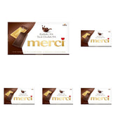 Batoane de ciocolată neagră 72% – 5 x 100 g – Cele mai fine pătrățele de ciocolată neagră – Ciocolată învelită în folie aurie