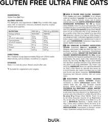 Fulgi de ovăz măcinați fin, vrac, fulgi de ovăz scoțieni naturali, fără gluten, 2,5 kg, ambalajul poate varia