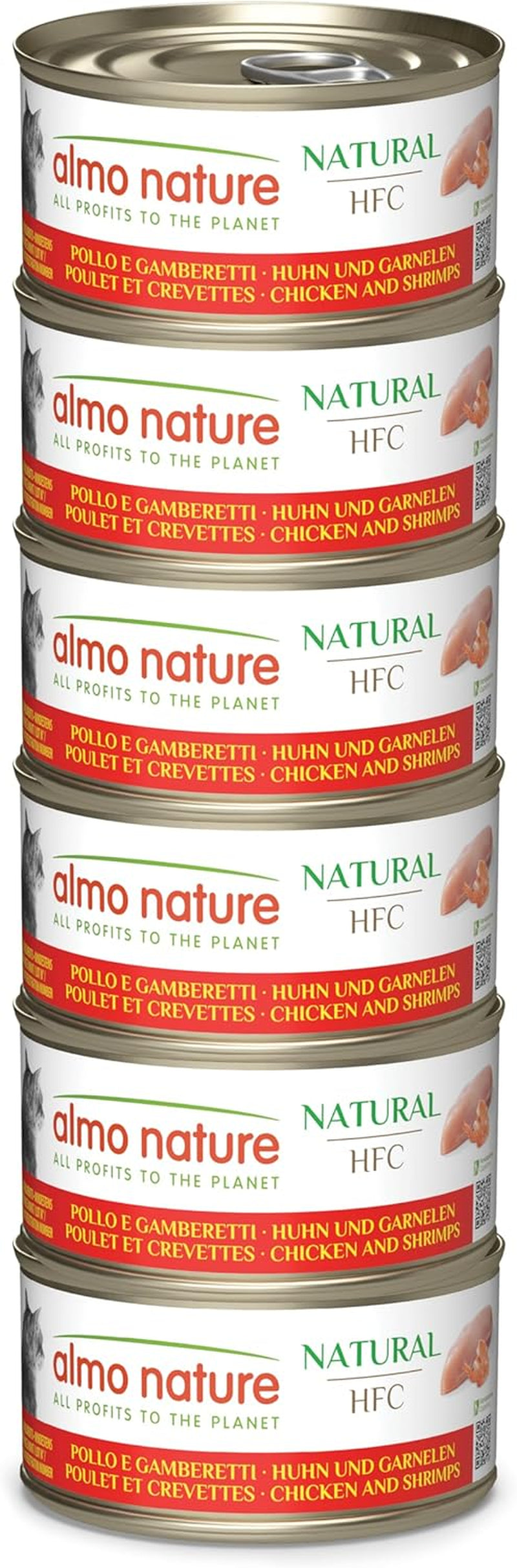Almo Nature HFC Natural - Hrană umedă pentru pisici adulte - pui și ton - grad uman, fără gluten - 6 X 70G