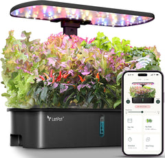 LPH-Air Hydroponic Grow Systems Kits WiFi gesteuert durch App 24W Smart Indoor Garden Grow Light Vollspektrum 10 Kapseln Pflanzgefäß Indoor Gardening Geschenkset